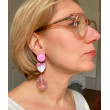 CUBA longue rose Coeur en nacre - FRANCINE BRAMLI Paris