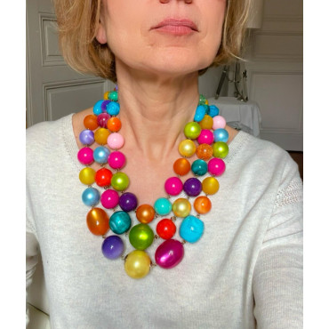 Collier BRADLEY 3 rangs Multicolore - FRANCINE BRAMLI Paris