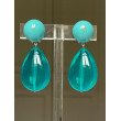 CUBA Bleu canard Cabochon turquoise - FRANCINE BRAMLI Paris