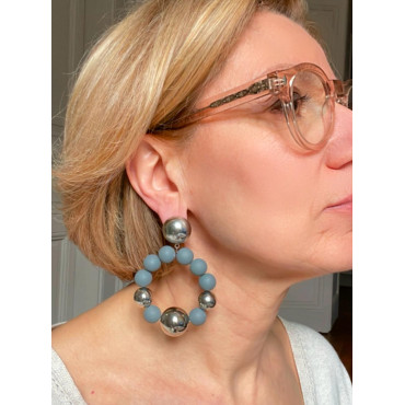 BASTILLES gris & argent OP - Francine BRAMLI Paris
