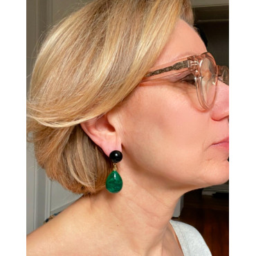 GOUTTE Vert marbré OP  - Francine BRAMLI Paris