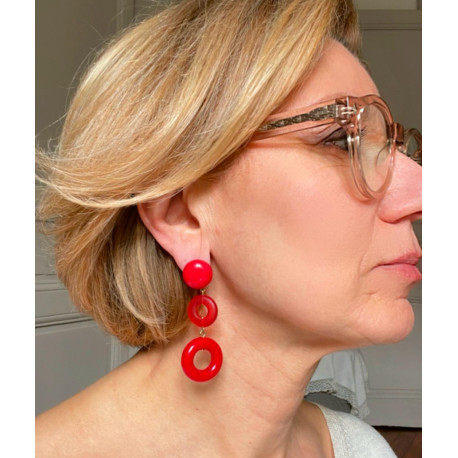 IRIS rouge OP - Francine BRAMLI Paris