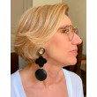 NATURAL LG noire corne & cuir - Francine BRAMLI Paris
