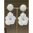 FLEUR blanche pistil en cristal - Francine BRAMLI Paris