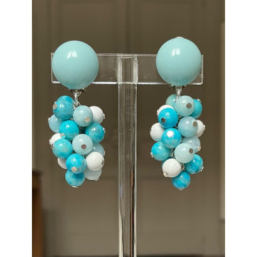 GRAPPE bleu/blanc - Francine BRAMLI Paris