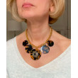 Collier LOÏC Cristal, Écaille & doré - FRANCINE BRAMLI Paris