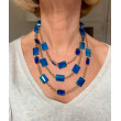 Collier REGIS Bleu 3 rangs - FRANCINE BRAMLI Paris