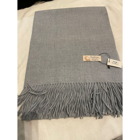 ECHARPE Cachemire GRIS CLAIR