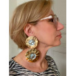 PAOLINA Dorée cabochons miroirs  - Francine BRAMLI Paris