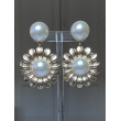 MARGUERITE Métal doré Cabochons perle nacrée - Francine BRAMLI Paris