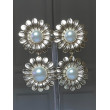 MARGUERITE Dble Métal doré Cabochons perle nacrée - Francine BRAMLI Paris