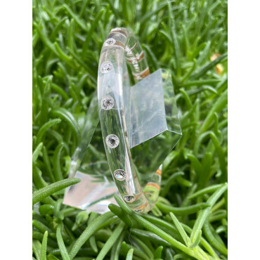 BRACELET jonc transparent & cristaux - Francine BRAMLI Paris