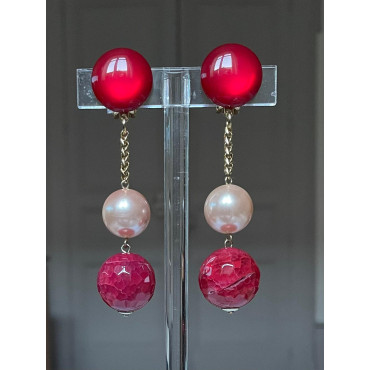 YVETTE rose & marron - Francine BRAMLI Paris