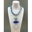 Collier cordon JULES Camaïeu de bleus - FRANCINE BRAMLI Paris