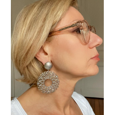 COURONNE Métal argenté OP - Francine BRAMLI Paris