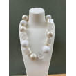 Collier NOLAN perles Blanc, nacré & transparent - Francine BRAMLI PARIS