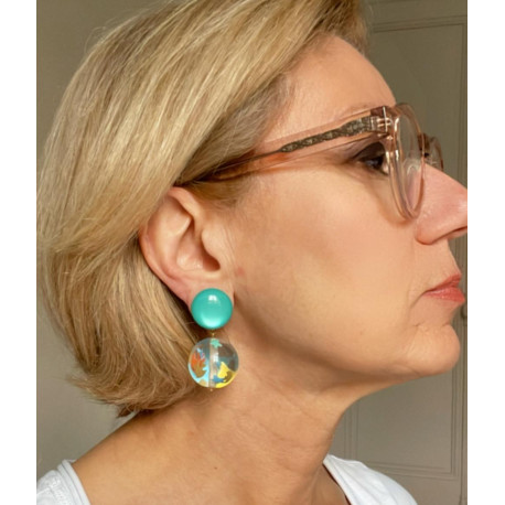 DISCO bleu, transparent - Francine BRAMLI Paris