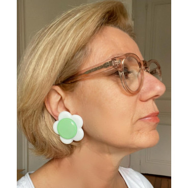 Rainball FLEUR Vert blanc - Francine BRAMLI Paris