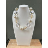 Collier NOLAN perles nacrées, opaques & transparentes - Francine BRAMLI Paris