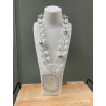 Collier long NOLAN perles argentées & transparentes - Francine BRAMLI Paris