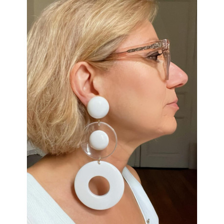 ORQUE blanc & transparent - Francine BRAMLI Paris