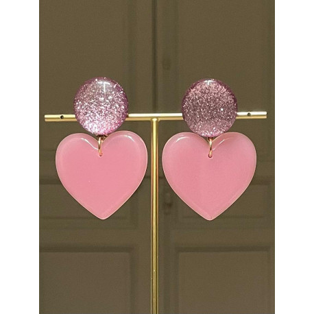 LOVE coeur Rose - Francine BRAMLI Paris