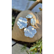 CAMELIA Blanc Cabochon rose nacrée - Francine BRAMLI Paris