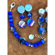 Bracelet SWANN cristal bleu - Francine BRAMLI Paris