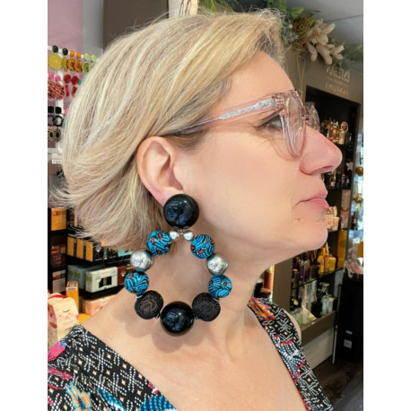 BASTILLES Bleu/noir - Francine BRAMLI Paris