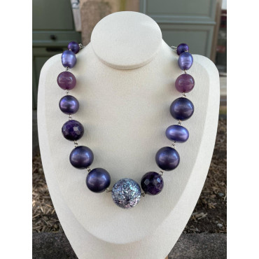 Collier EDOUARD violet - Francine BRAMLI Paris