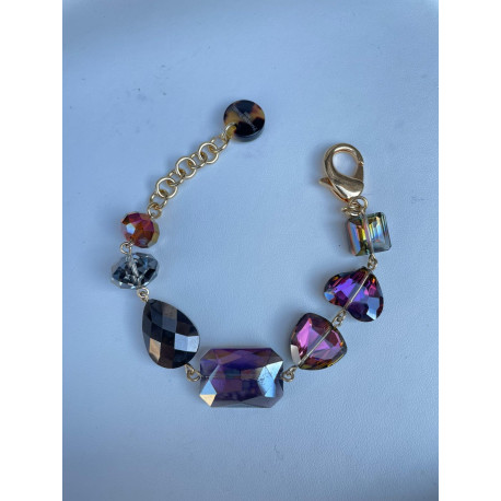 Bracelet SWANN cristal violet - Francine BRAMLI Paris