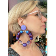 BASTILLES Violet/bordeaux/bleu - Francine BRAMLI Paris