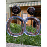 AISHA Miroir oval bleu - Francine BRAMLI Paris
