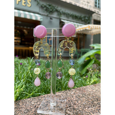 SERENA Multicolore cristal & pierres fines - Francine BRAMLI Paris