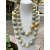 Collier DARIUS perles dorées, amande & nacre - FRANCINE BRAMLI Paris