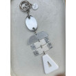 Porte-clés FISHY blanc et argent - Francine BRAMLI Paris Bijoux