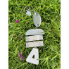 Porte-clés FISHY blanc et argent - Francine BRAMLI Paris Bijoux