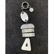 Porte-clés FISHY blanc et argent - Francine BRAMLI Paris Bijoux