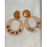 QUEEN Orange/nude & cristal - Francine BRAMLI Paris