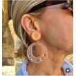 QUEEN Orange/nude & cristal - Francine BRAMLI Paris