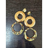 CLOE Donut écaille onyx & doré - Francine BRAMLI Paris