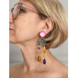 ROSALIE Multicolore 2 cristal & pierres fines - Francine BRAMLI Paris
