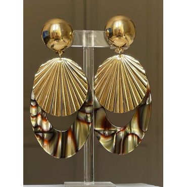 PALMITA écaille onyx & doré - Francine BRAMLI Paris