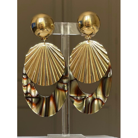 PALMITA écaille onyx & doré - Francine BRAMLI Paris