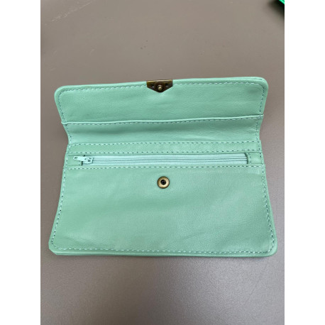 Portefeuille/porte-monnaie en Cuir vert clair