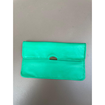 Portefeuille/porte-monnaie en Cuir vert