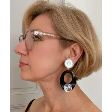 IDA noir & miroir blanc - Francine BRAMLI Paris