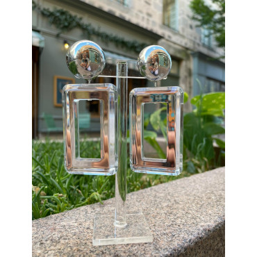 MIROIR Rectangulaire Blanc - Francine BRAMLI Paris