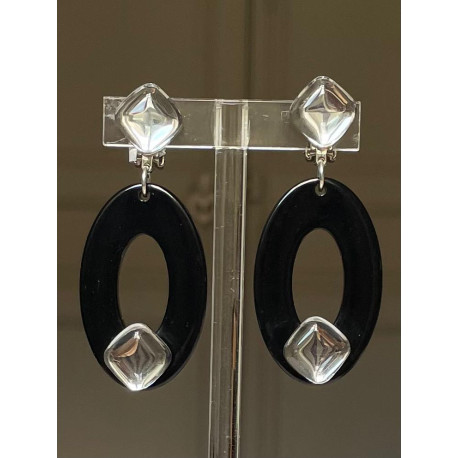 NORA 2 noir & miroir blanc - Francine BRAMLI Paris