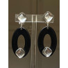 NORA 2 noir & miroir blanc - Francine BRAMLI Paris